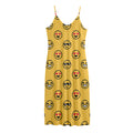 Pixel Emoji Pattern Print Jersey Midi Cami Dress