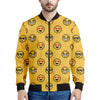 Pixel Emoji Pattern Print Men's Bomber Jacket