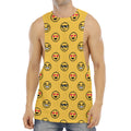 Pixel Emoji Pattern Print Men's Muscle Tank Top