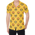 Pixel Emoji Pattern Print Men's Shirt