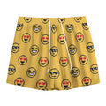 Pixel Emoji Pattern Print Mesh Shorts