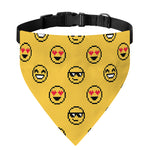 Pixel Emoji Pattern Print Over The Collar Dog Bandana