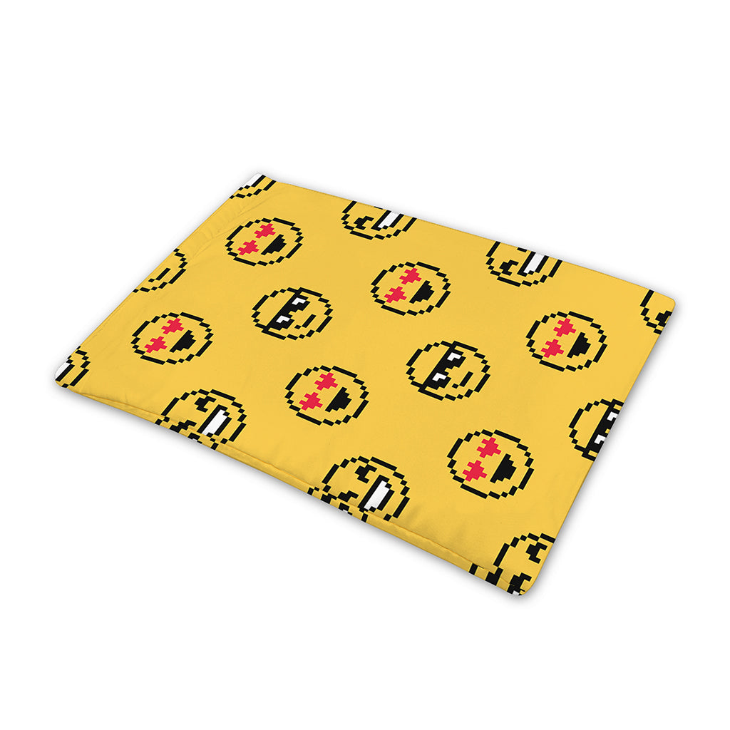 Pixel Emoji Pattern Print Pet Cooling Mat Cover