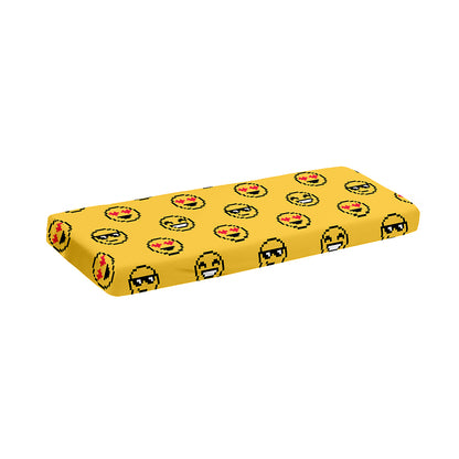 Pixel Emoji Pattern Print Piano Keyboard Cover