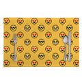 Pixel Emoji Pattern Print Placemat