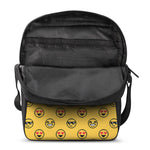 Pixel Emoji Pattern Print Rectangular Crossbody Bag