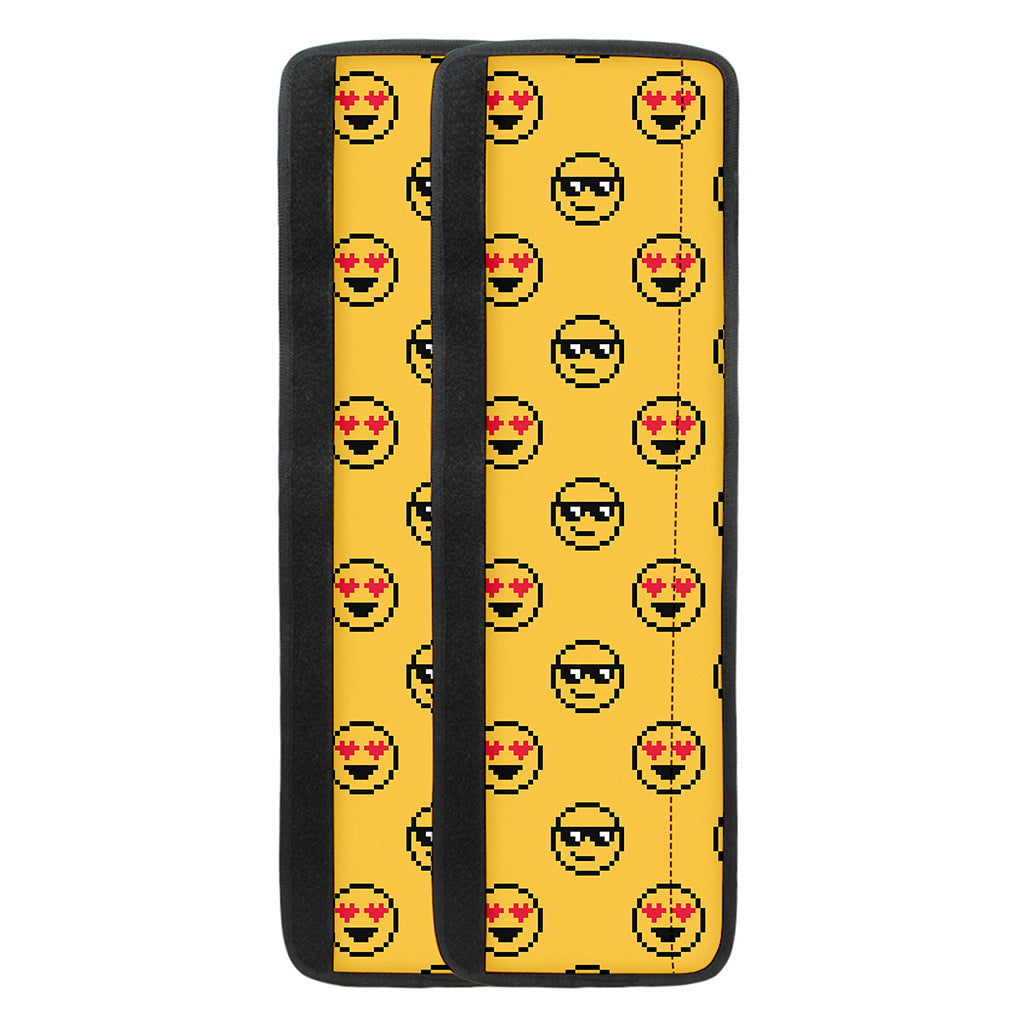 Pixel Emoji Pattern Print Refrigerator Handle Covers