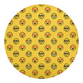 Pixel Emoji Pattern Print Round Blanket
