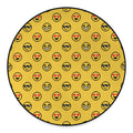 Pixel Emoji Pattern Print Round Floor Mat