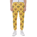 Pixel Emoji Pattern Print Joggers
