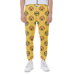 Pixel Emoji Pattern Print Scuba Joggers