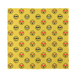 Pixel Emoji Pattern Print Silk Bandana