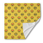 Pixel Emoji Pattern Print Silk Bandana