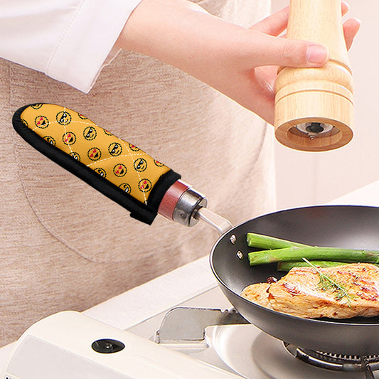 Pixel Emoji Pattern Print Skillet Handle Cover