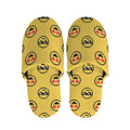 Pixel Emoji Pattern Print Slippers