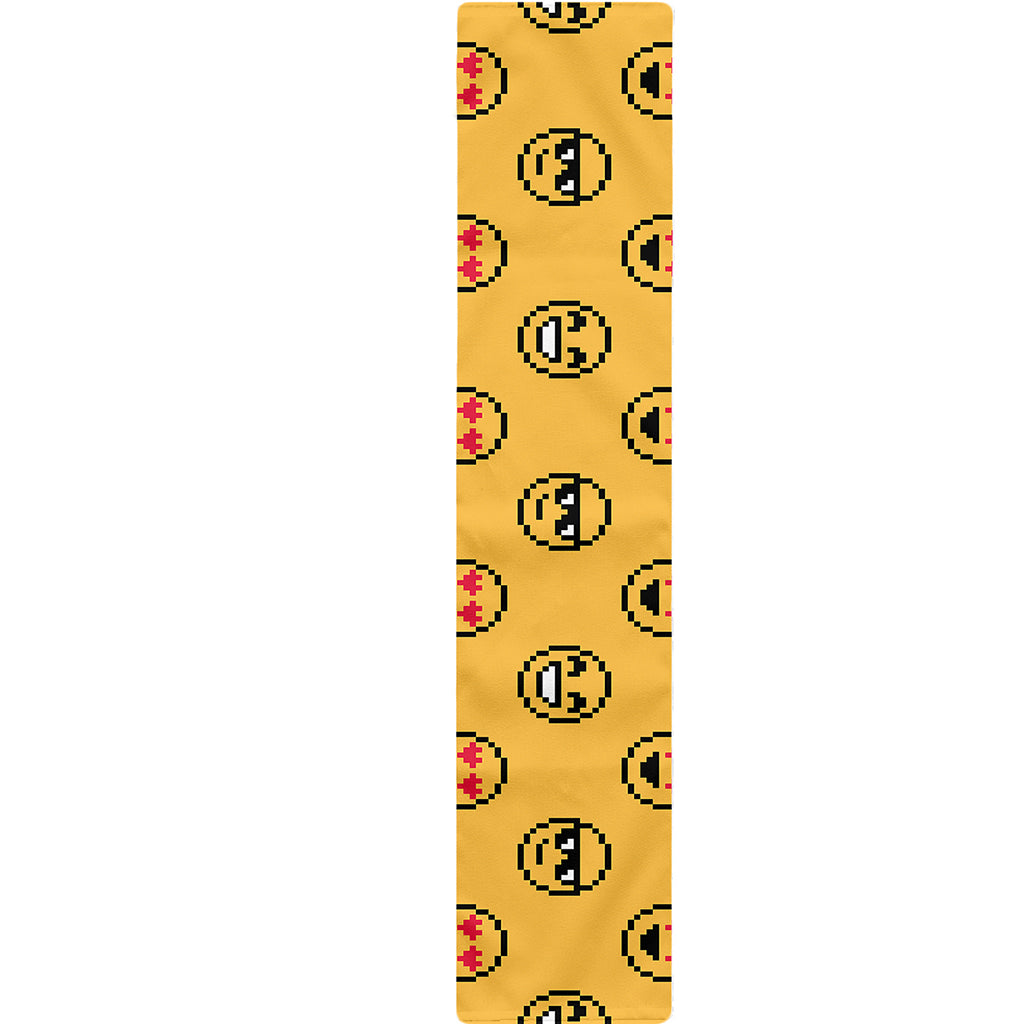 Pixel Emoji Pattern Print Table Runner