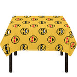 Pixel Emoji Pattern Print Tablecloth
