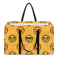 Pixel Emoji Pattern Print Utility Tote Bag