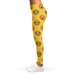 Pixel Emoji Pattern Print Women's Leggings