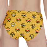 Pixel Emoji Pattern Print Women's Panties