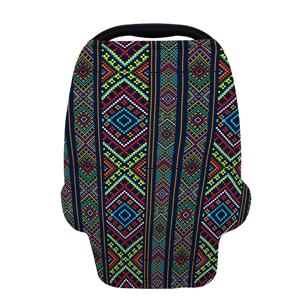 Pixel Ethnic Pattern Print Baby Seat Cover