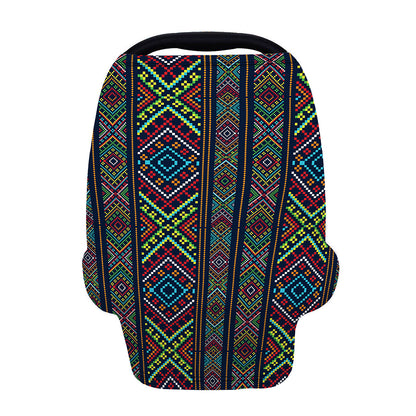 Pixel Ethnic Pattern Print Baby Seat Cover