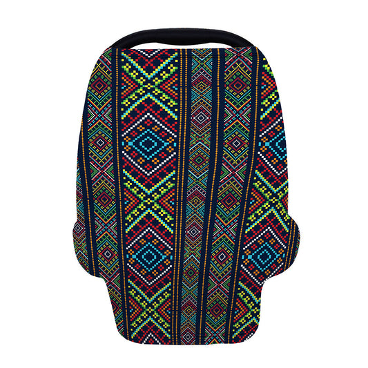 Pixel Ethnic Pattern Print Baby Seat Cover