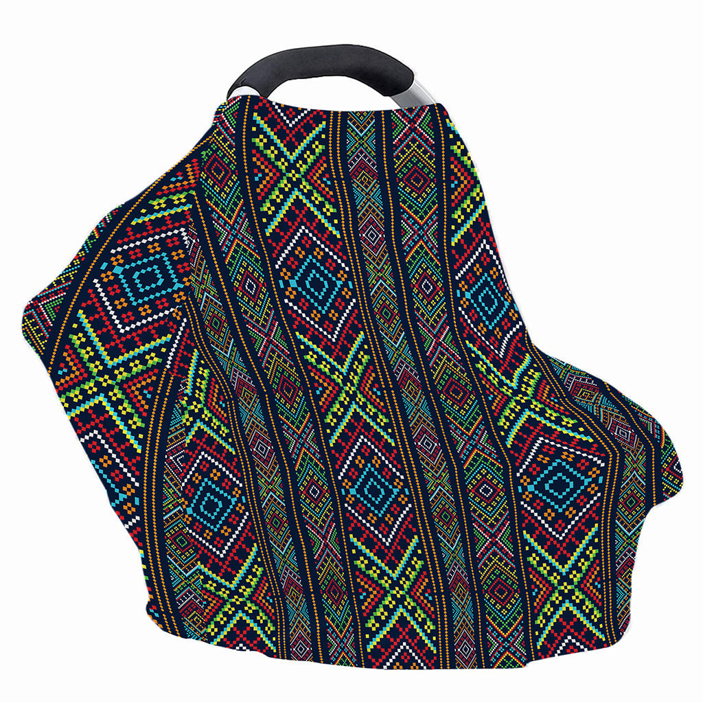 Pixel Ethnic Pattern Print Baby Seat Cover
