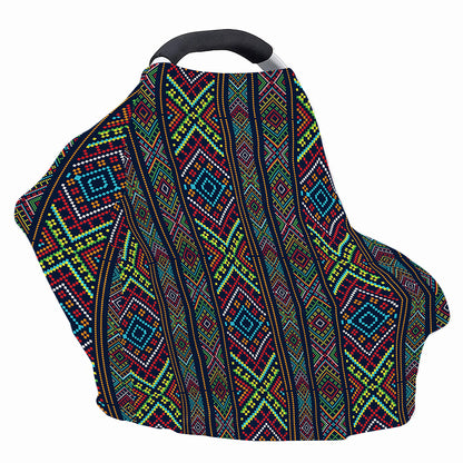 Pixel Ethnic Pattern Print Baby Seat Cover
