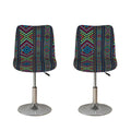 Pixel Ethnic Pattern Print Bar Stool Covers