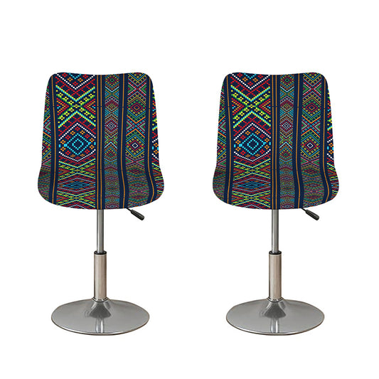 Pixel Ethnic Pattern Print Bar Stool Covers