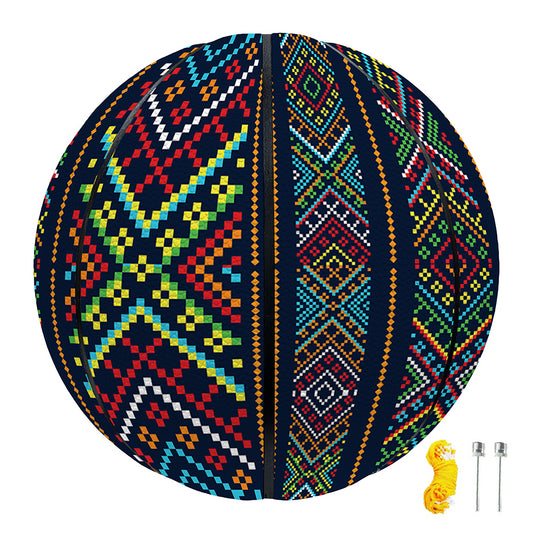 Pixel Ethnic Pattern Print Basketball
