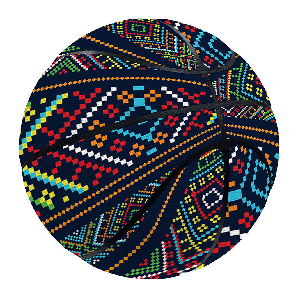 Pixel Ethnic Pattern Print Basketball