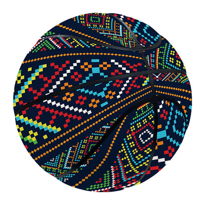 Pixel Ethnic Pattern Print Basketball