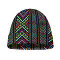 Pixel Ethnic Pattern Print Beanie