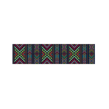 Pixel Ethnic Pattern Print Bed Runner