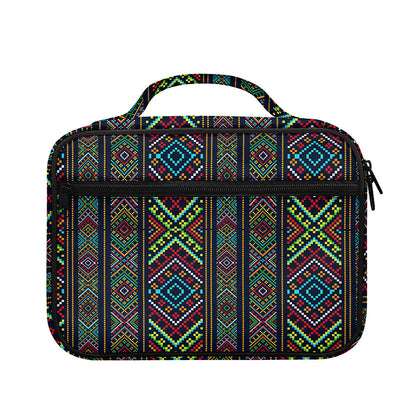 Pixel Ethnic Pattern Print Briefcase Bible Bag