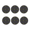 Pixel Ethnic Pattern Print Coaster Set