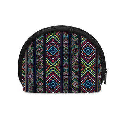 Pixel Ethnic Pattern Print Coin Purse