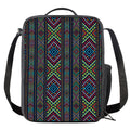Pixel Ethnic Pattern Print Crossbody Lunch Bag
