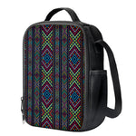 Pixel Ethnic Pattern Print Crossbody Lunch Bag