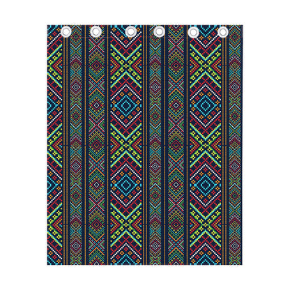 Pixel Ethnic Pattern Print Curtain