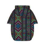 Pixel Ethnic Pattern Print Dog Zip Up Hoodie