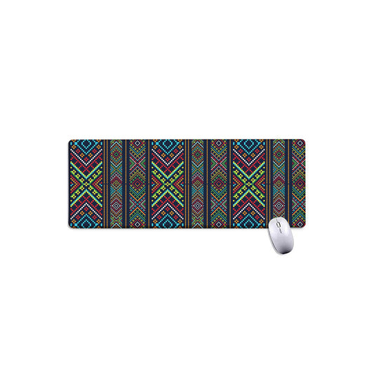 Pixel Ethnic Pattern Print Extended Mouse Pad
