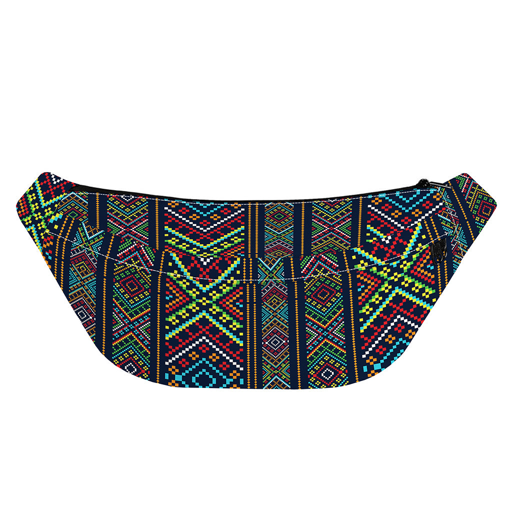 Pixel Ethnic Pattern Print Fanny Pack
