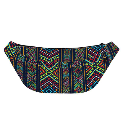 Pixel Ethnic Pattern Print Fanny Pack
