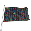Pixel Ethnic Pattern Print Flag