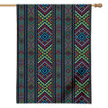 Pixel Ethnic Pattern Print House Flag