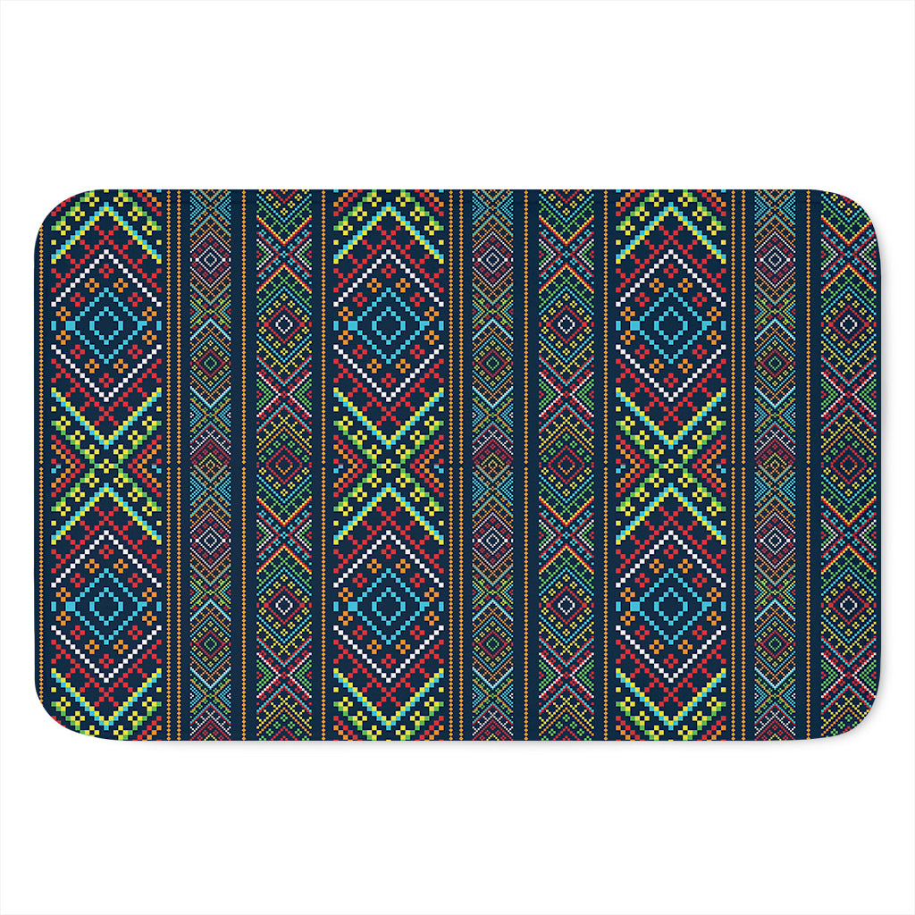 Pixel Ethnic Pattern Print Indoor Door Mat