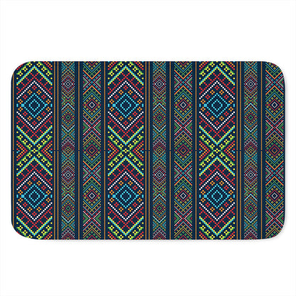 Pixel Ethnic Pattern Print Indoor Door Mat